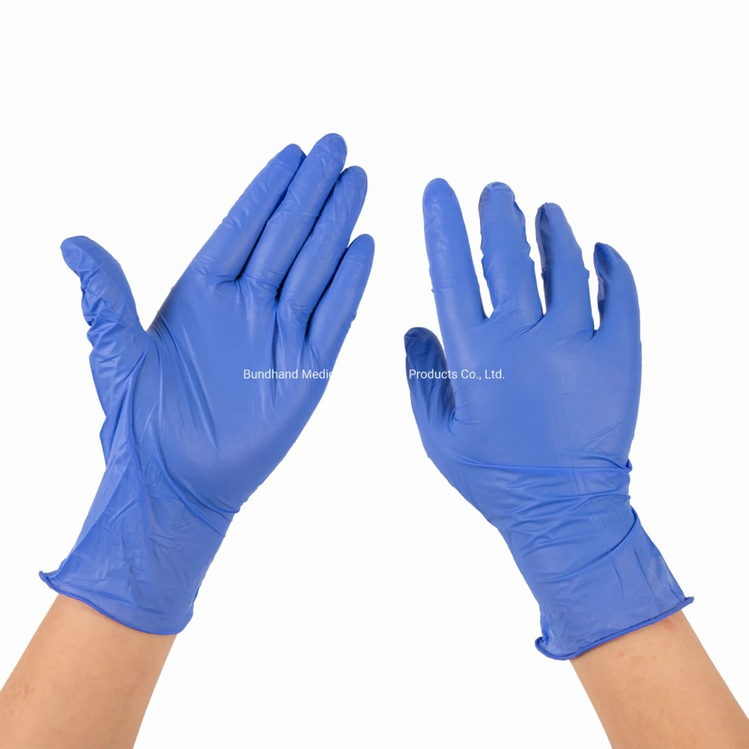 Violet Blue/Pink/ Disposable Nitrile Gloves Food Grade Nitrile Examination Medial Gloves with Powder Free