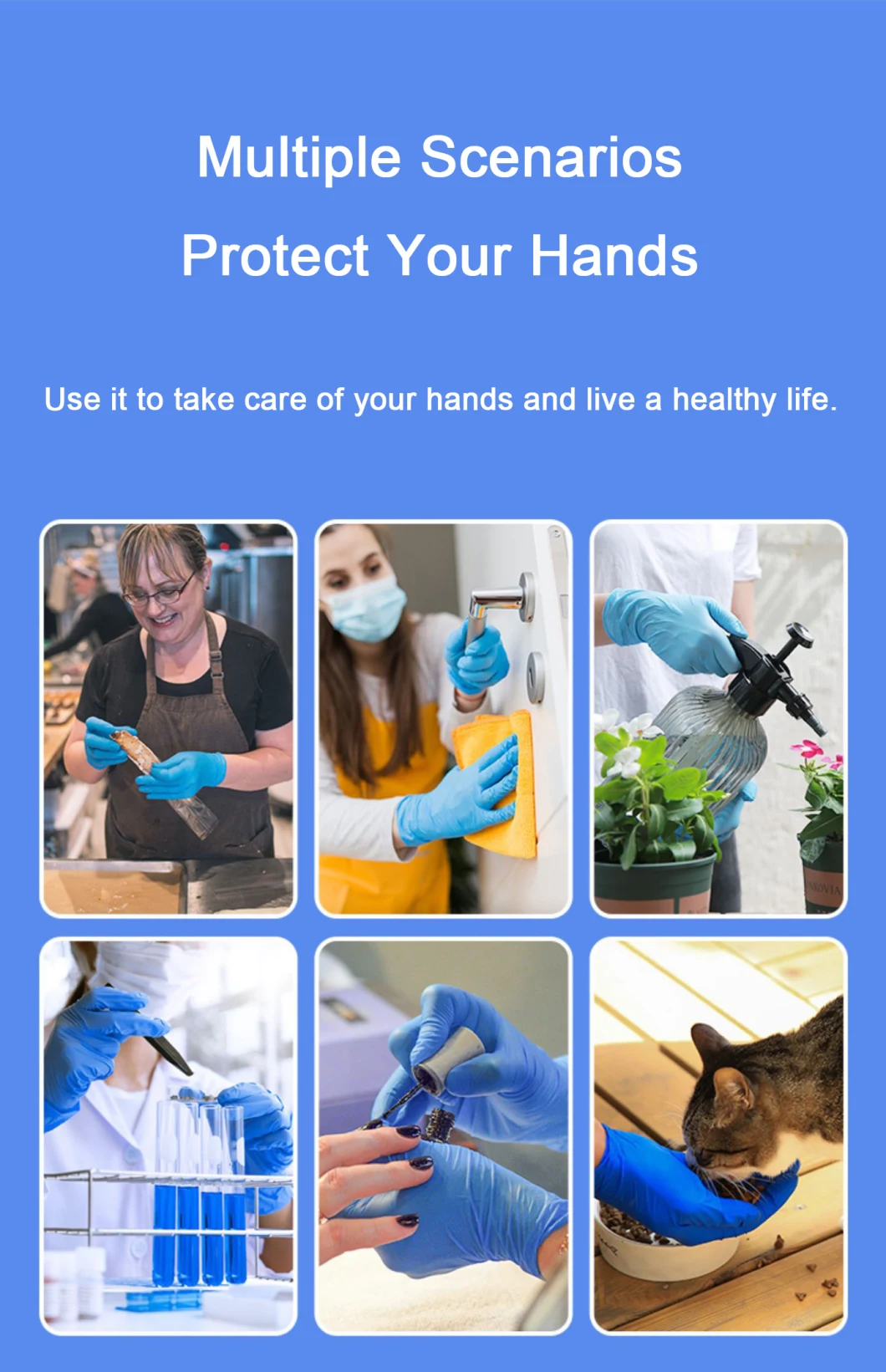 FDA 510K En455 ASTM Protective Surgical/Medical/Exam Safety Work Gloves Wholesale Food Grade Non-Medical Disposable Vinyl/Latex/Nitrile Examination Gloves