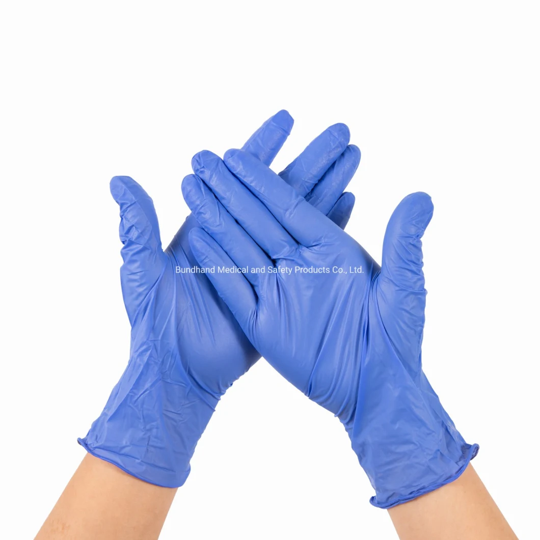 Violet Blue/Pink/ Disposable Nitrile Gloves Food Grade Nitrile Examination Medial Gloves with Powder Free