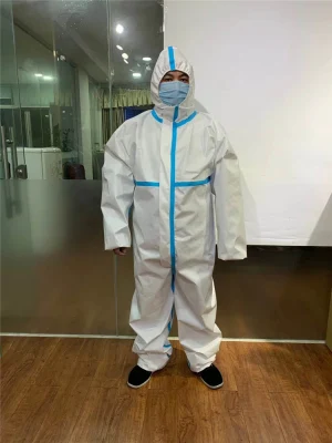 Disposable Hazmat Medical Protection Suit Nitrile Cover, Nitrile Clothes Doctor-Non-Woven-Disposable-Surgery-Clothing Chemical-Proof Suit