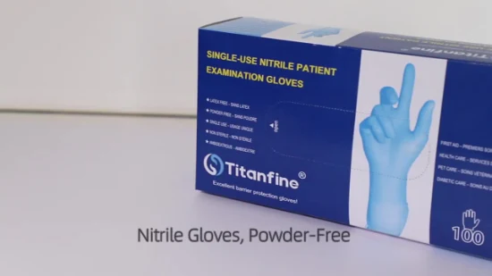 Disposable Blue Nitrile Gloves Powder Free Industrial Blue Nitrile Gloves